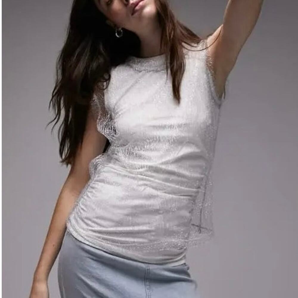 Topshop White Tank Top